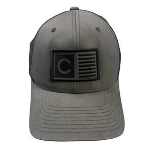 Colorado Flag Trucker Hat Gray Black Snapback Mesh Adjustable